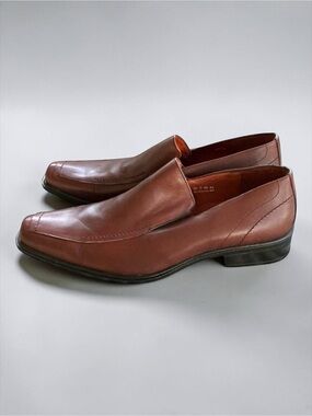 Ferrato Brown Leather Slip On Loafers Men’s Size 11 Dress Shoes